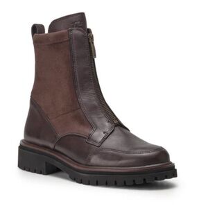 Paul Green Sheridan Lug Boots Zip Moro Brown